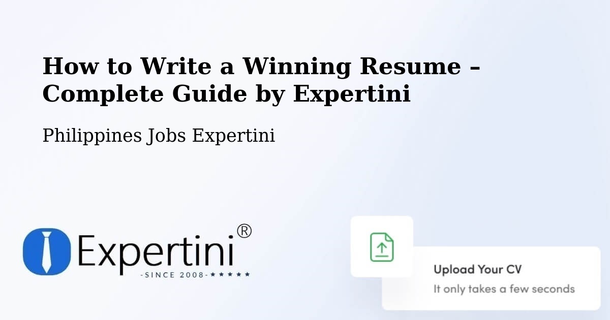 Resume Writing Guide for Job Seekers – Guijalo - Guijalo, Philippines Jobs Expertini